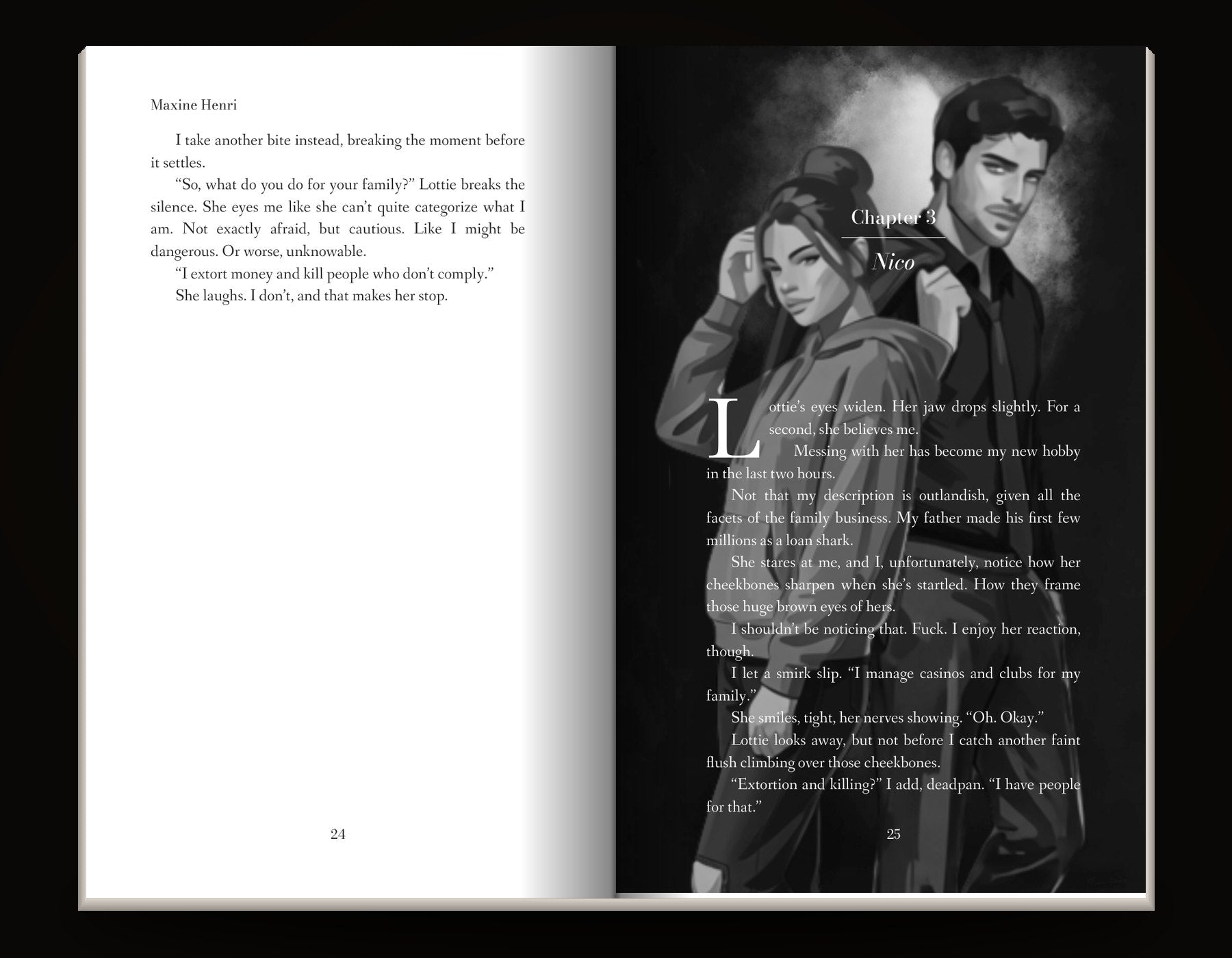 Inside: character art opens every chapter